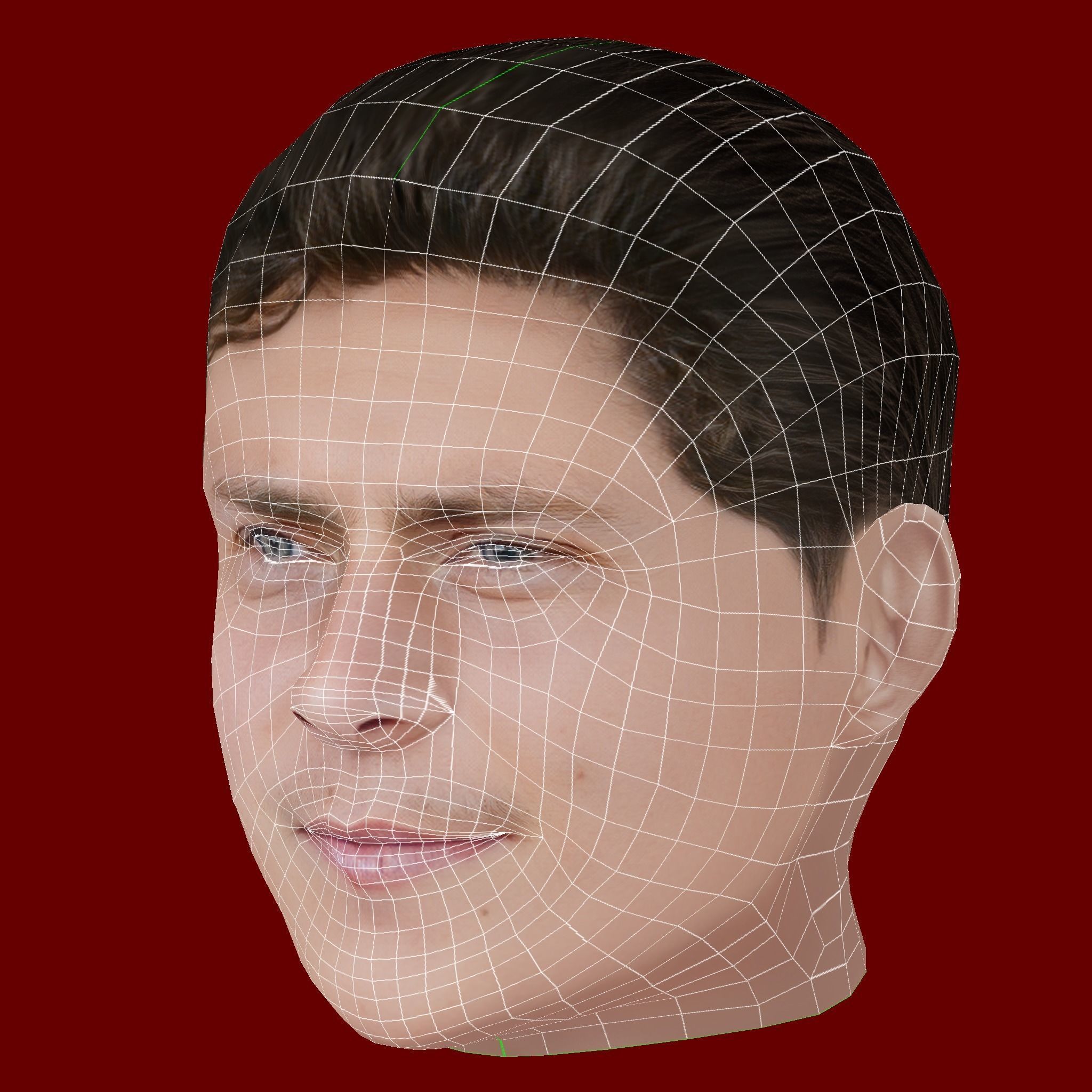 Victor Lindelof Head - Low poly head for game Low-poly 3D model_7