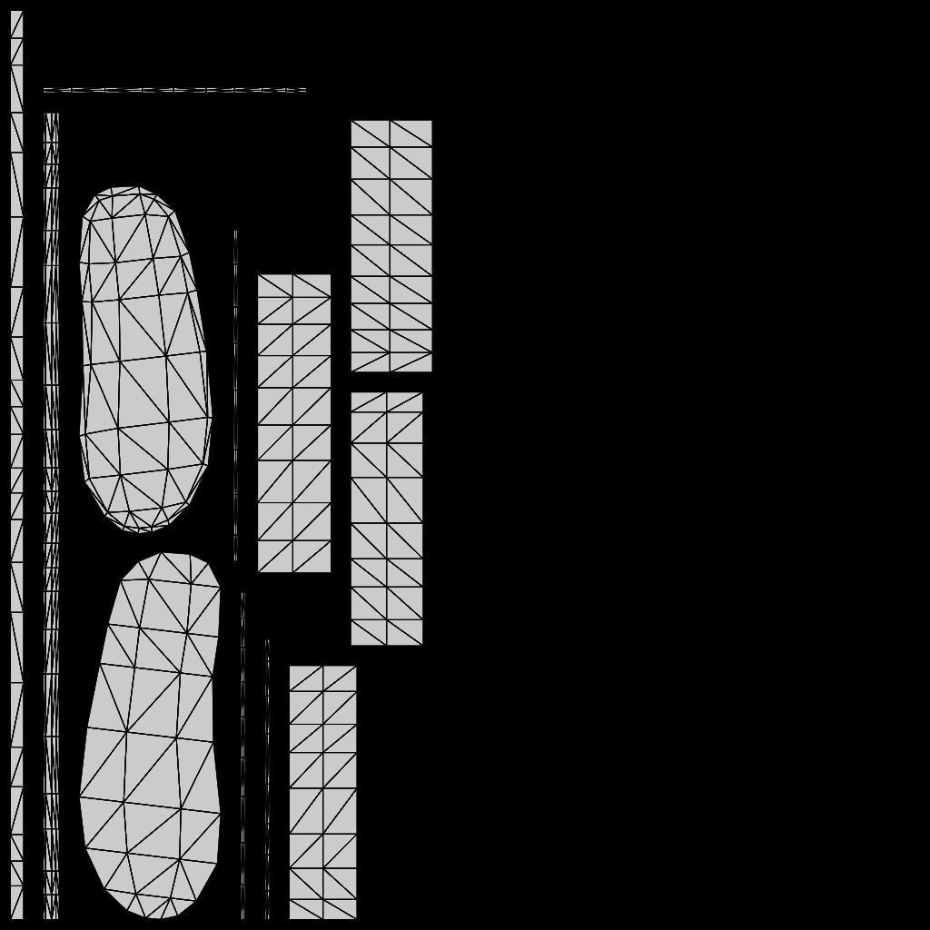 Slippers 5 colors low-poly 3D Model Collection_16