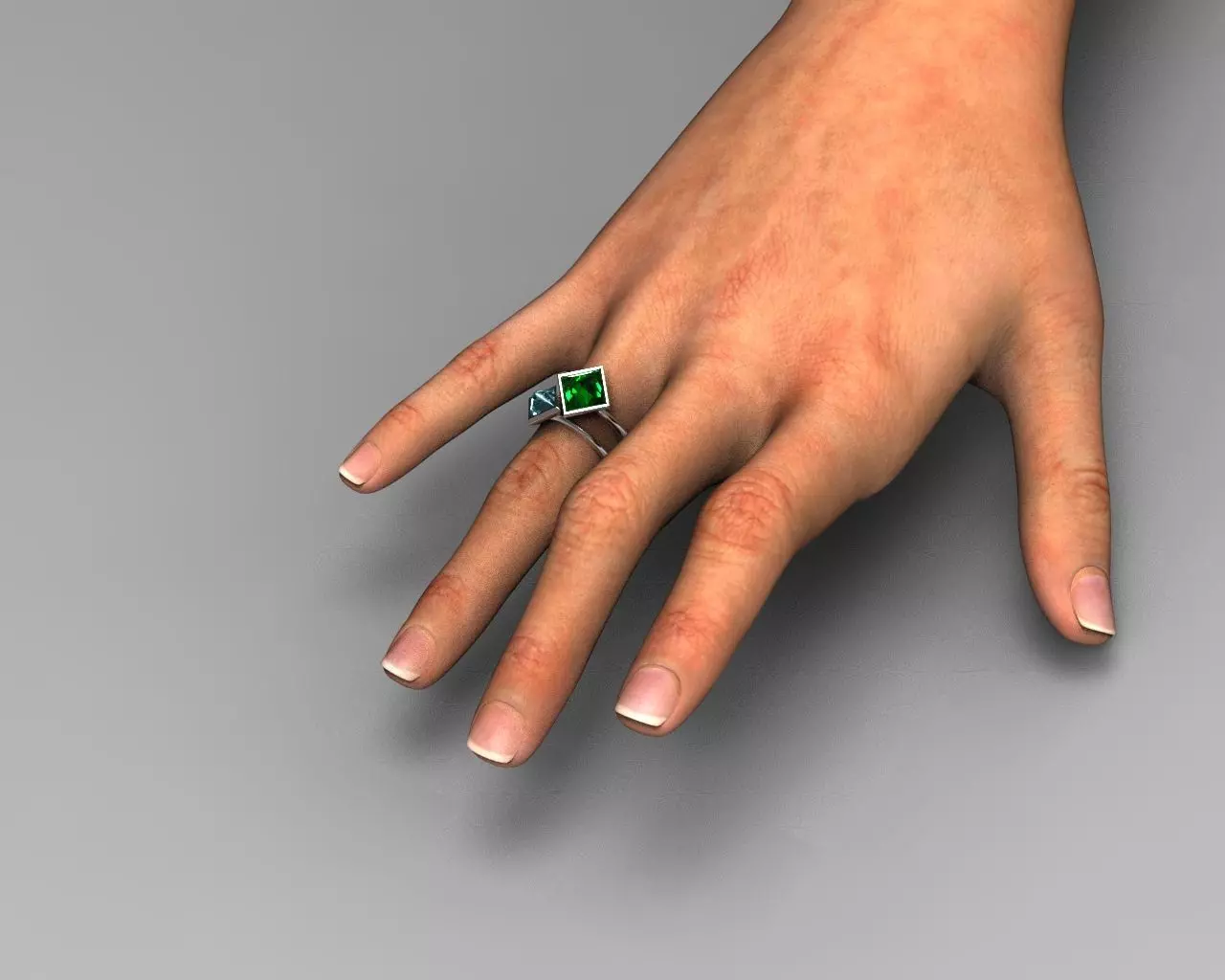 R 026 two rings 3D print model
