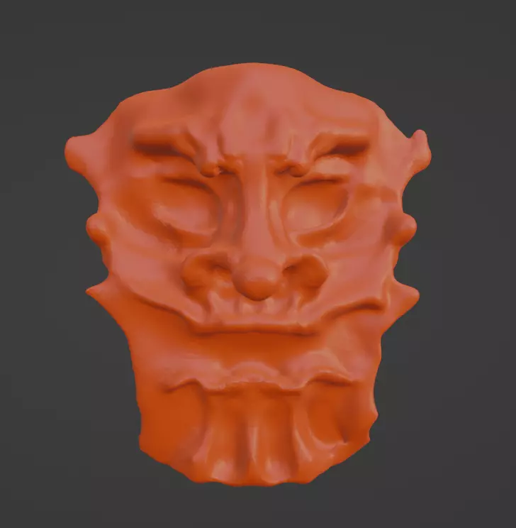 Mask immortal warrior 3D model_0