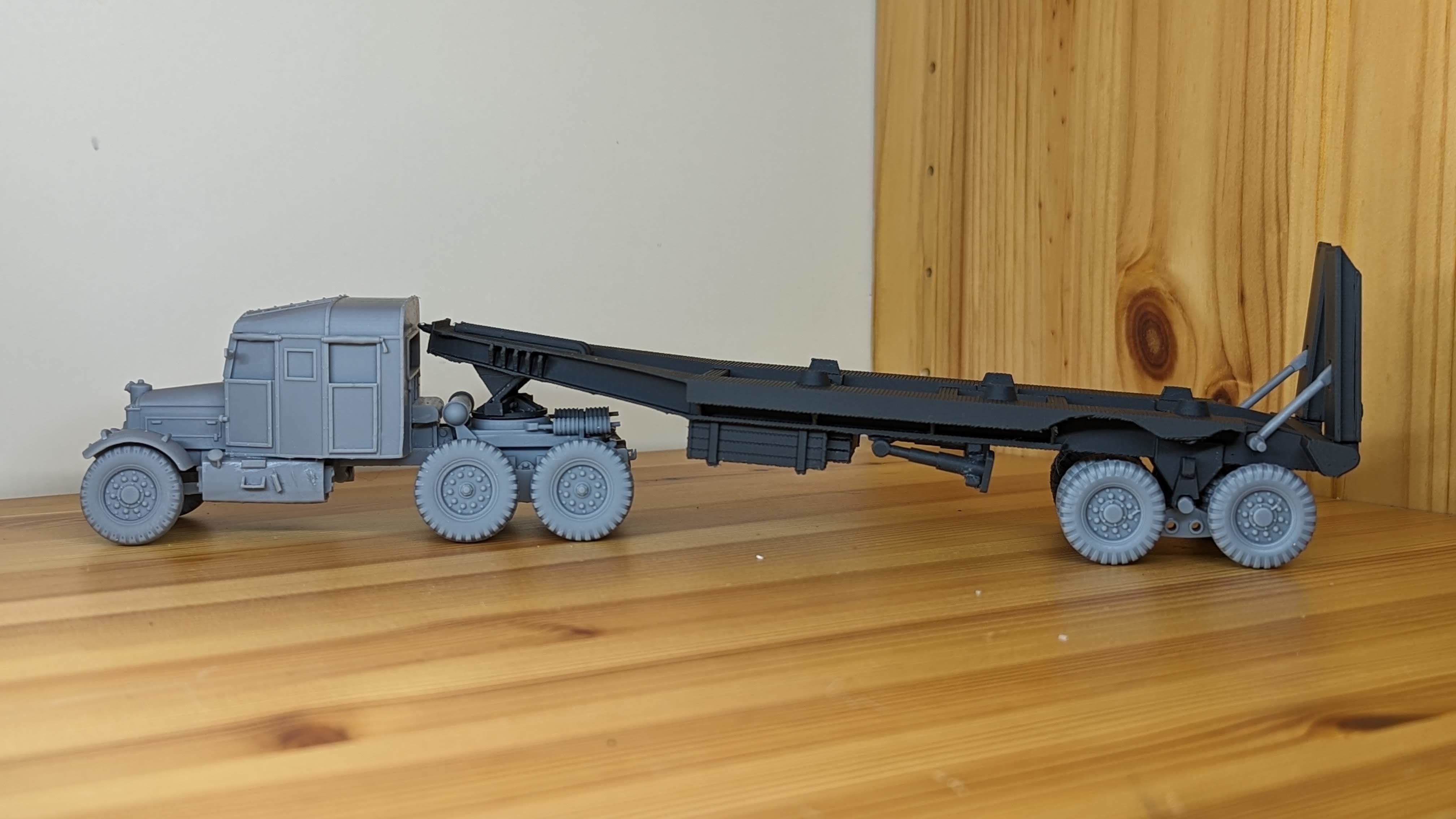 Scammell Pioneer Tank Transporter with TRMU30 Trailer - UK - WW2 3D print model_3
