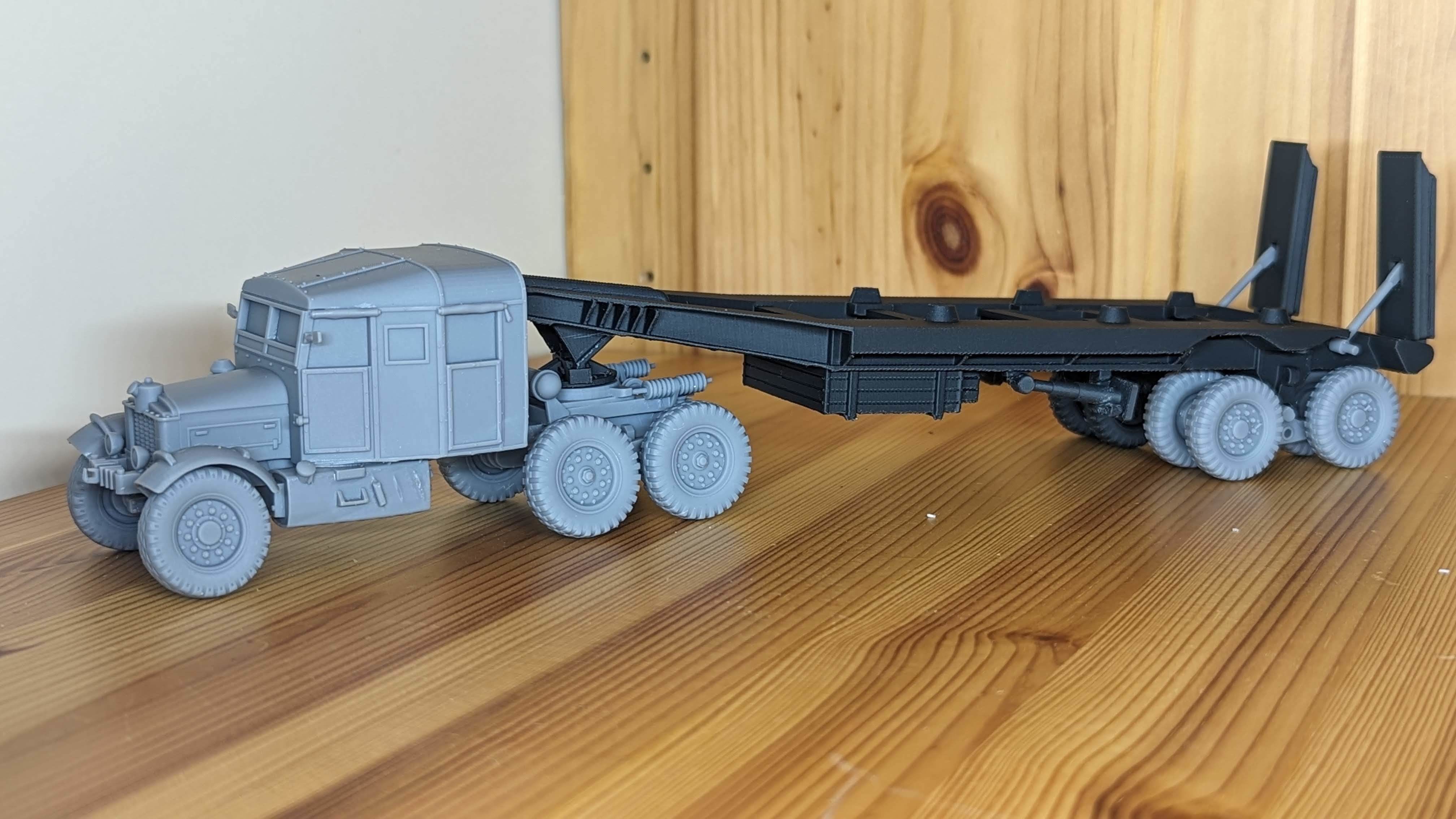 Scammell Pioneer Tank Transporter with TRMU30 Trailer - UK - WW2 3D print model_5