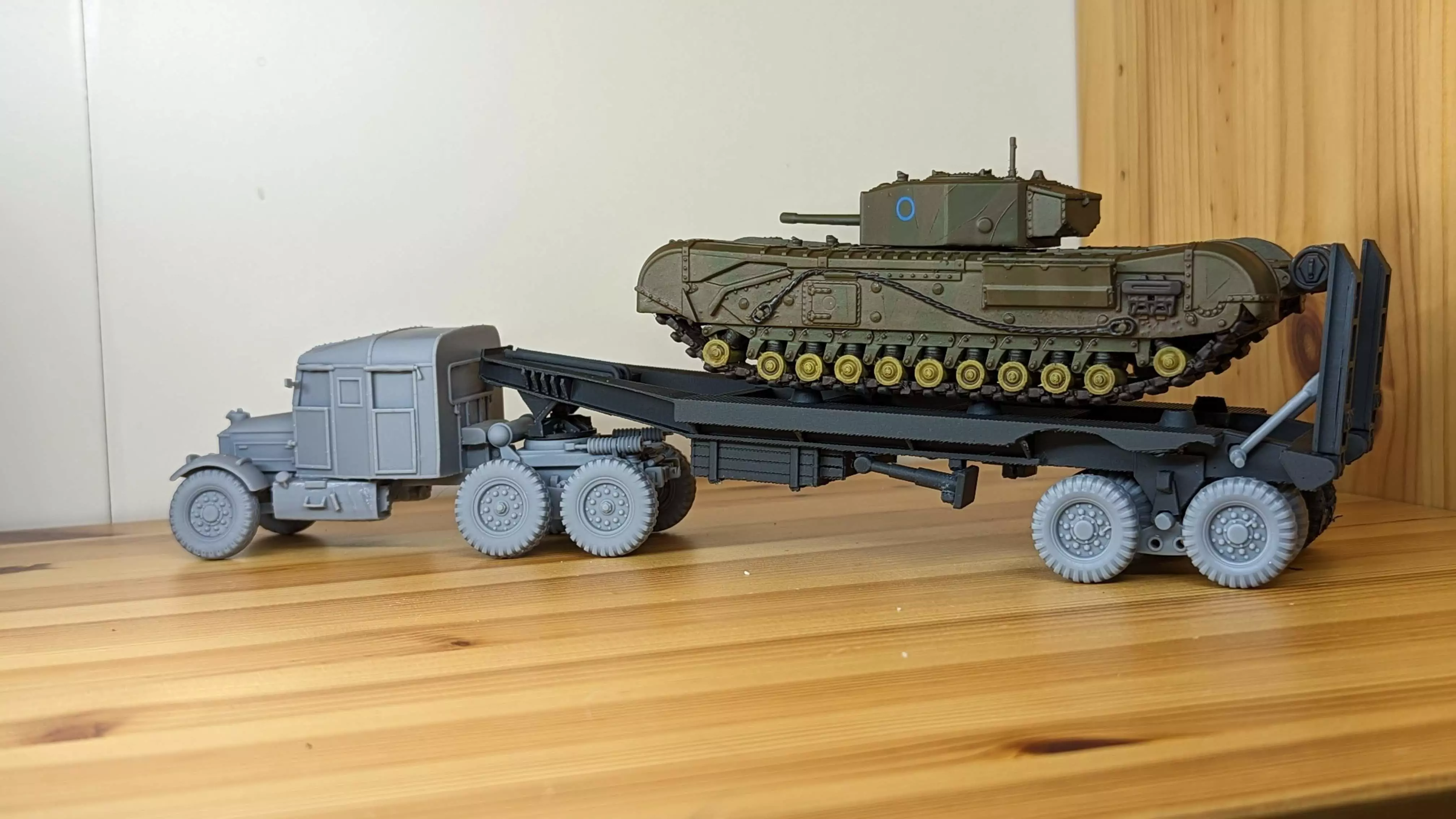 Scammell Pioneer Tank Transporter with TRMU30 Trailer - UK - WW2 3D print model_0