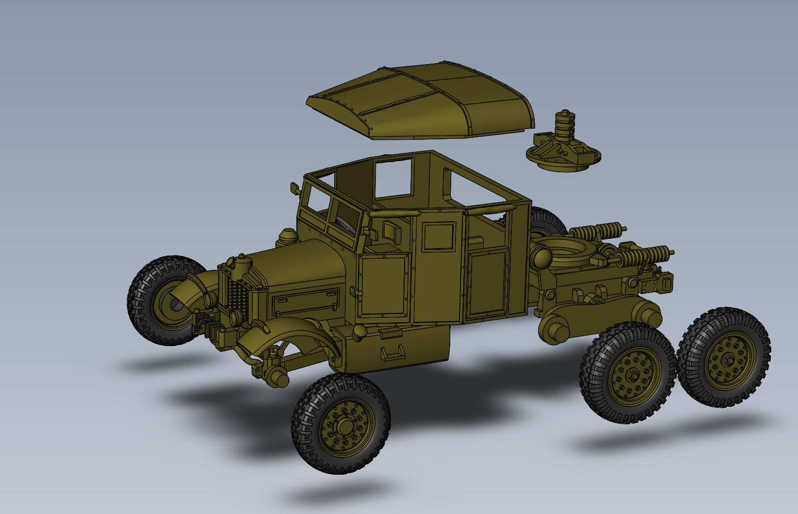 Scammell Pioneer Tank Transporter with TRMU30 Trailer - UK - WW2 3D print model_8