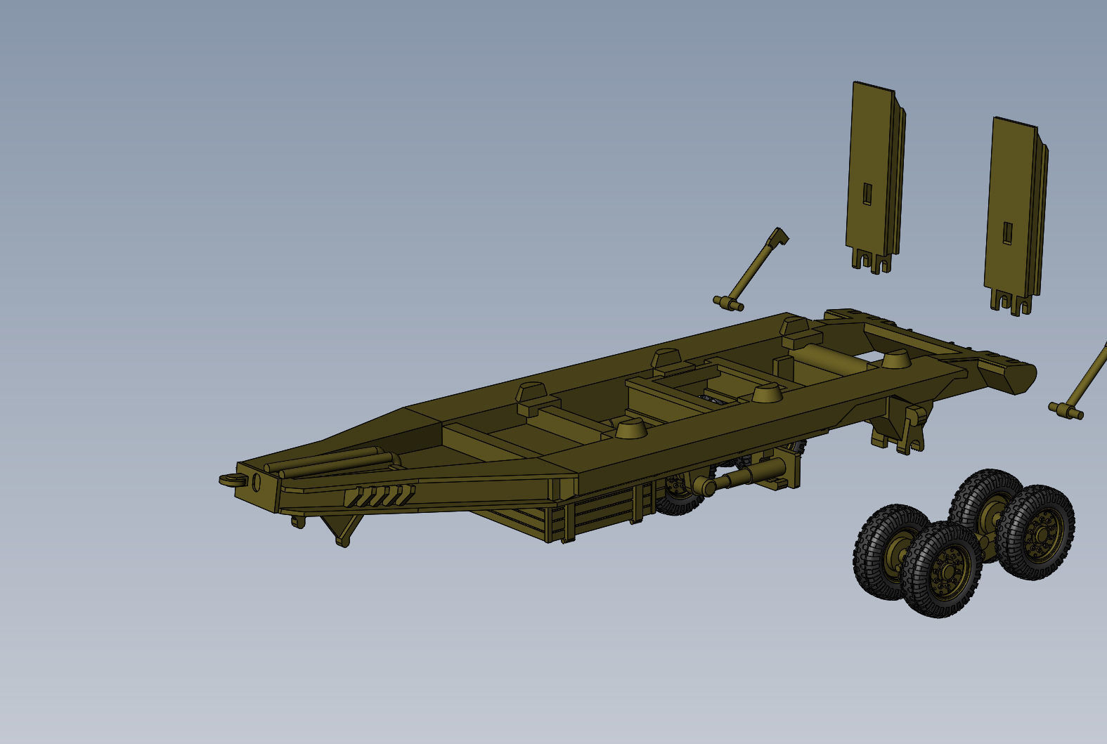 Scammell Pioneer Tank Transporter with TRMU30 Trailer - UK - WW2 3D print model_10