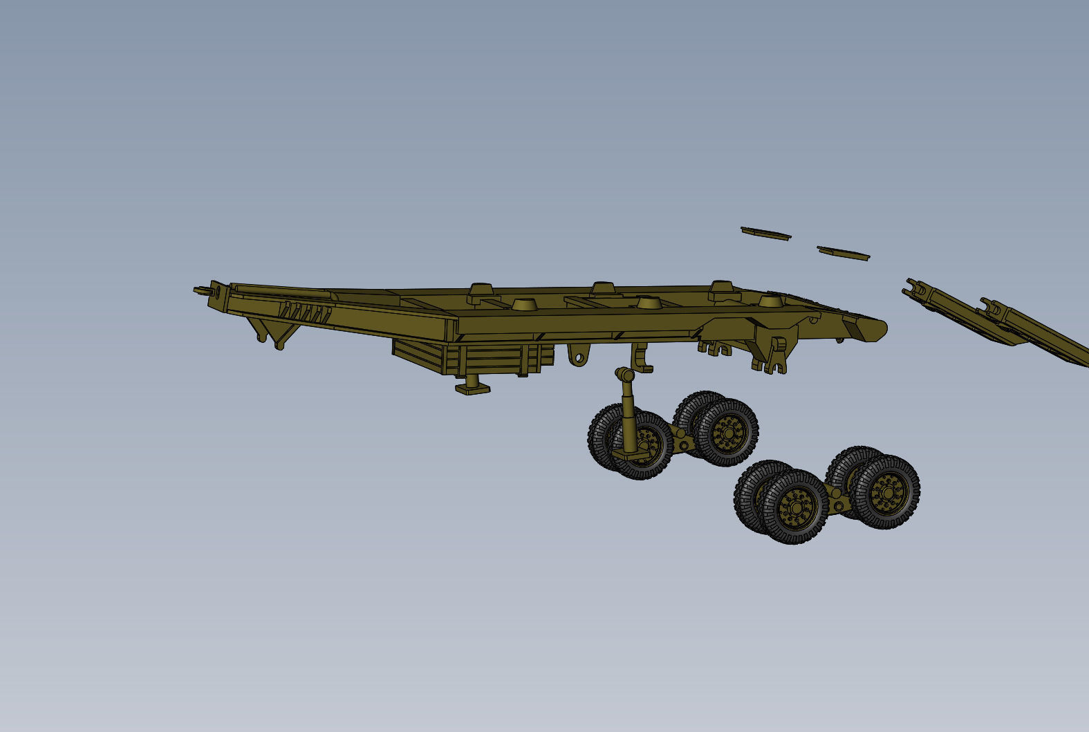 Scammell Pioneer Tank Transporter with TRMU30 Trailer - UK - WW2 3D print model_9