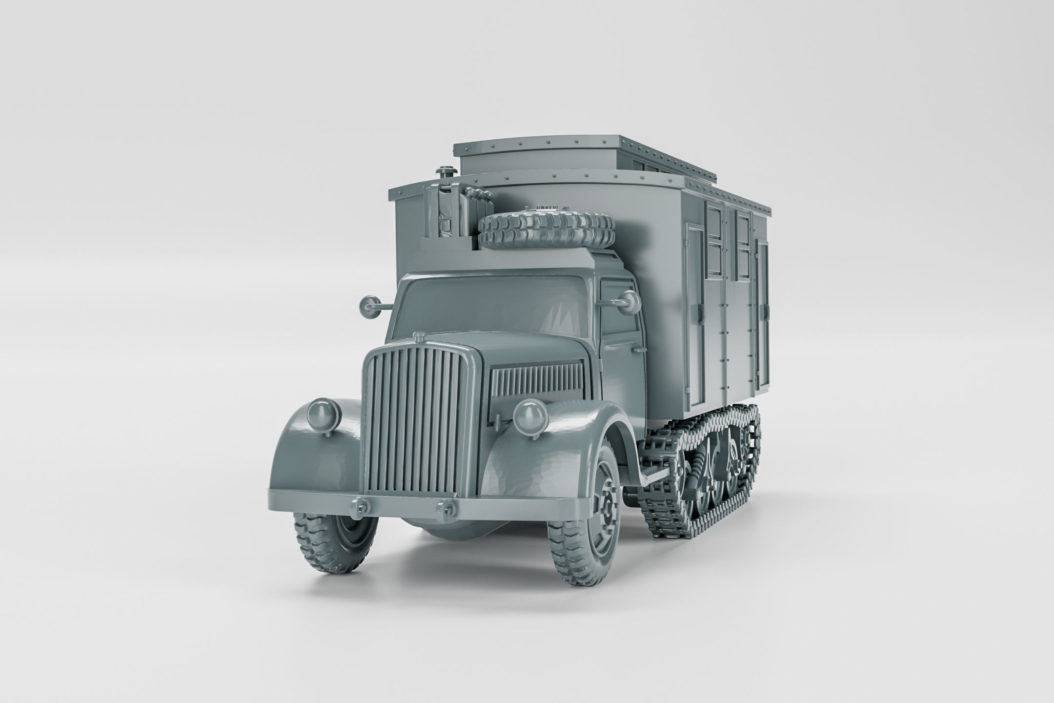Sd-Kfz-3 Maultier Ambulance - Germany - WW2 3D print model_3