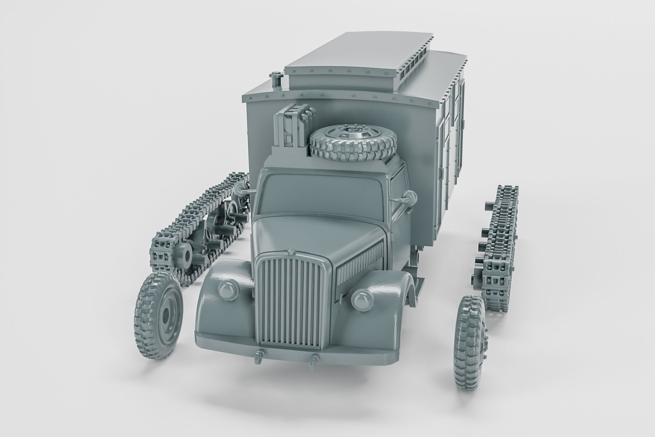 Sd-Kfz-3 Maultier Ambulance - Germany - WW2 3D print model_5