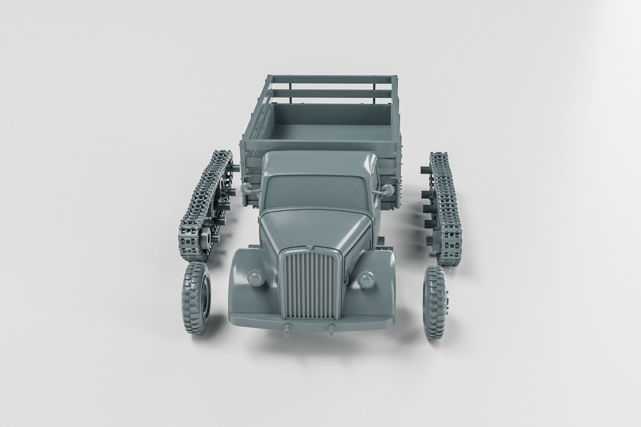 Half-track Sd-Kfz-3 Opel Maultier - Germany - WW2 3D print model_6