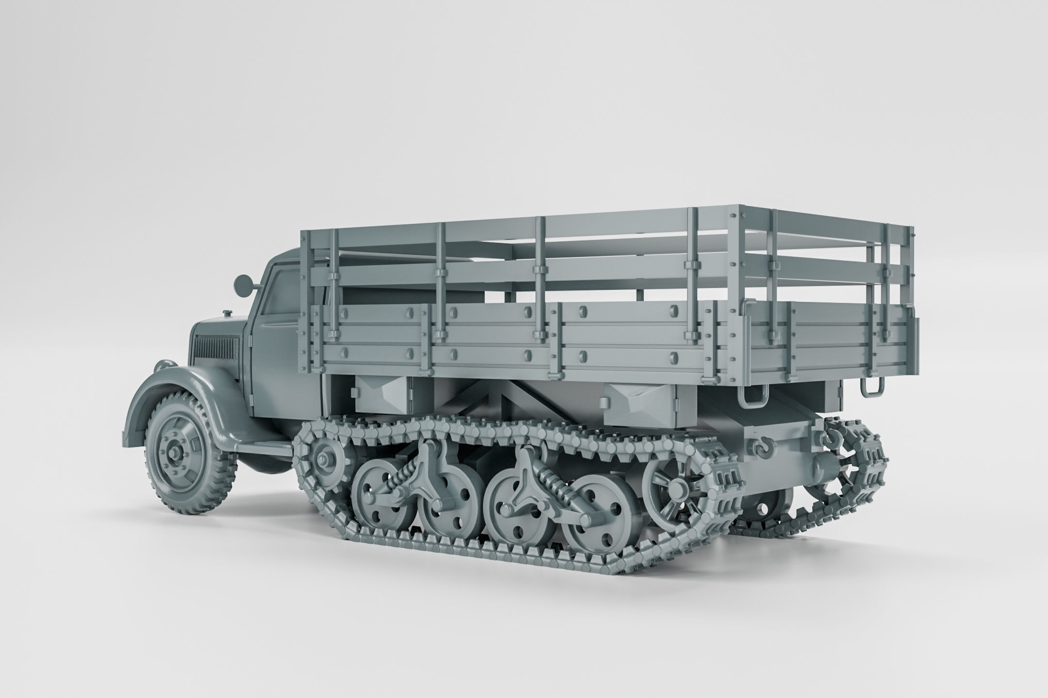 Half-track Sd-Kfz-3 Opel Maultier - Germany - WW2 3D print model_5