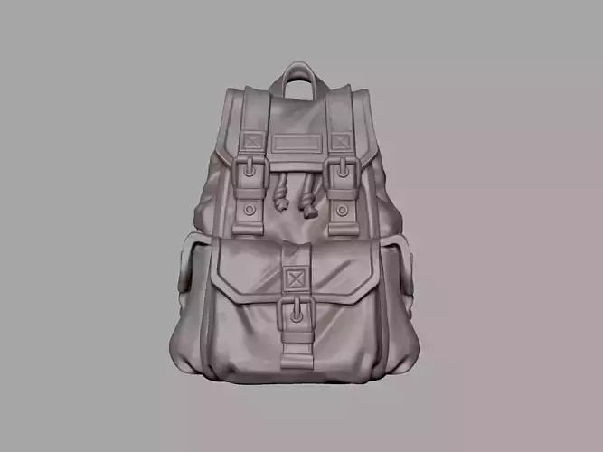 Stylized backpack 3D print model