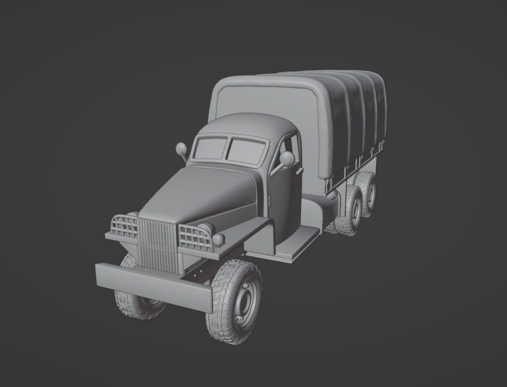 Studebaker US6 -U3 - 6x6 truck - US - WW2 3D print model_4