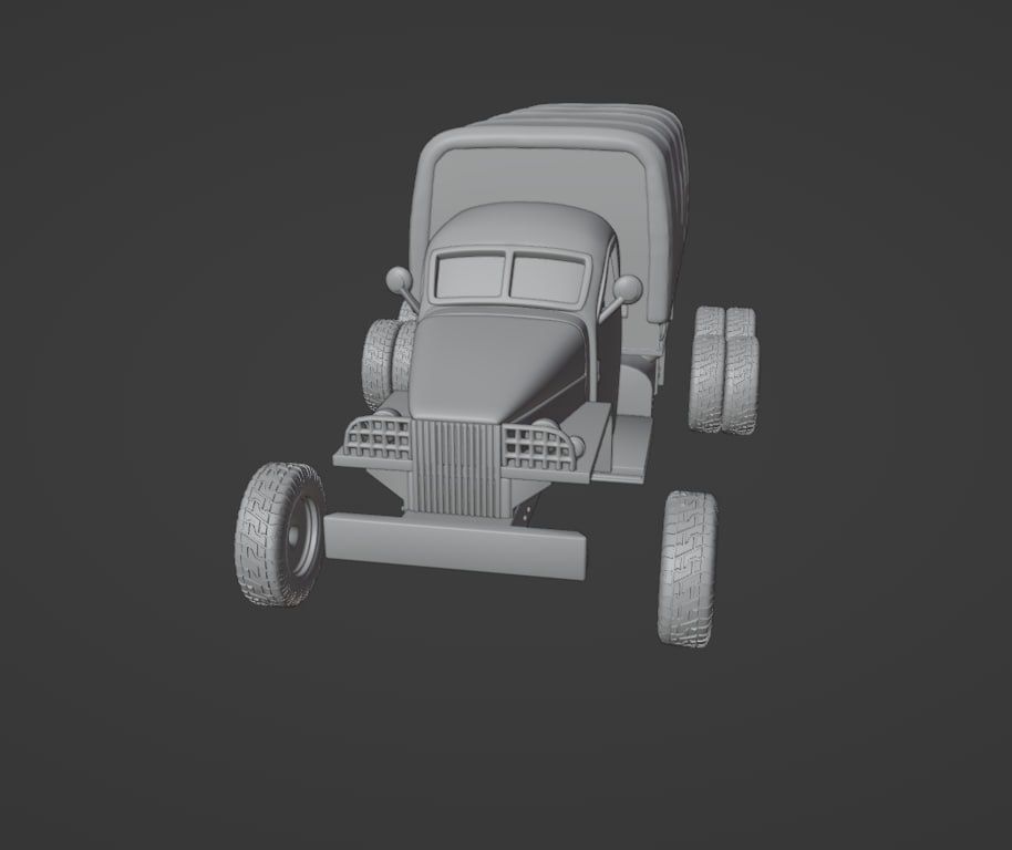 Studebaker US6 -U3 - 6x6 truck - US - WW2 3D print model_6