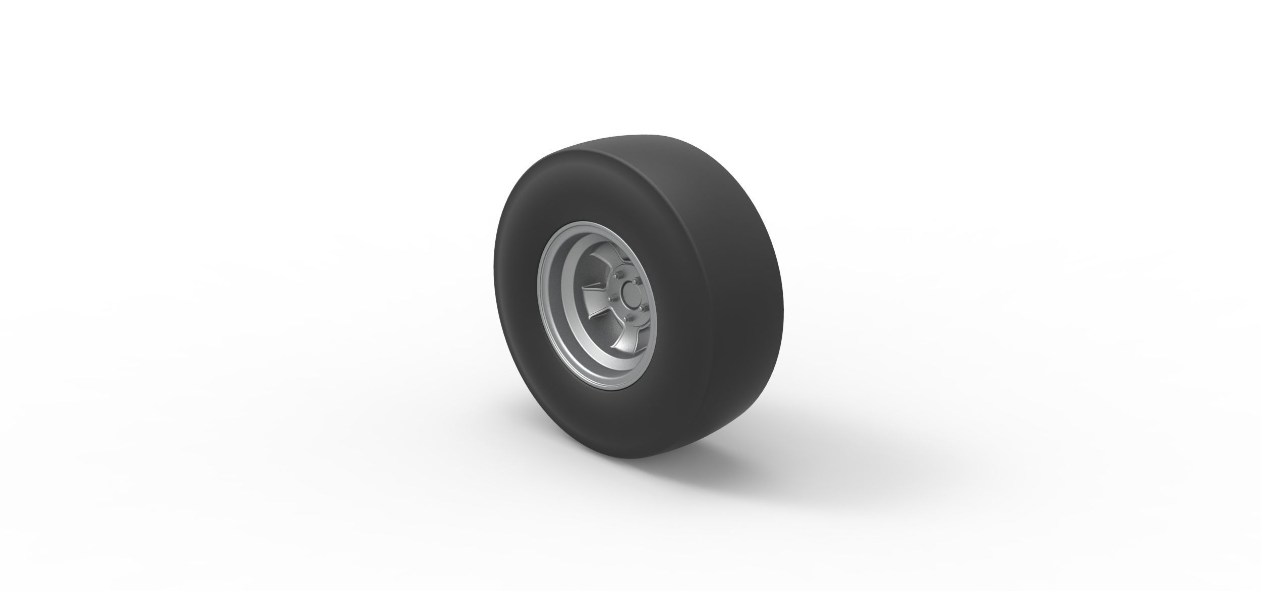 Rear wheel of vintage dragster Scale 1 to 25 3D print model_6