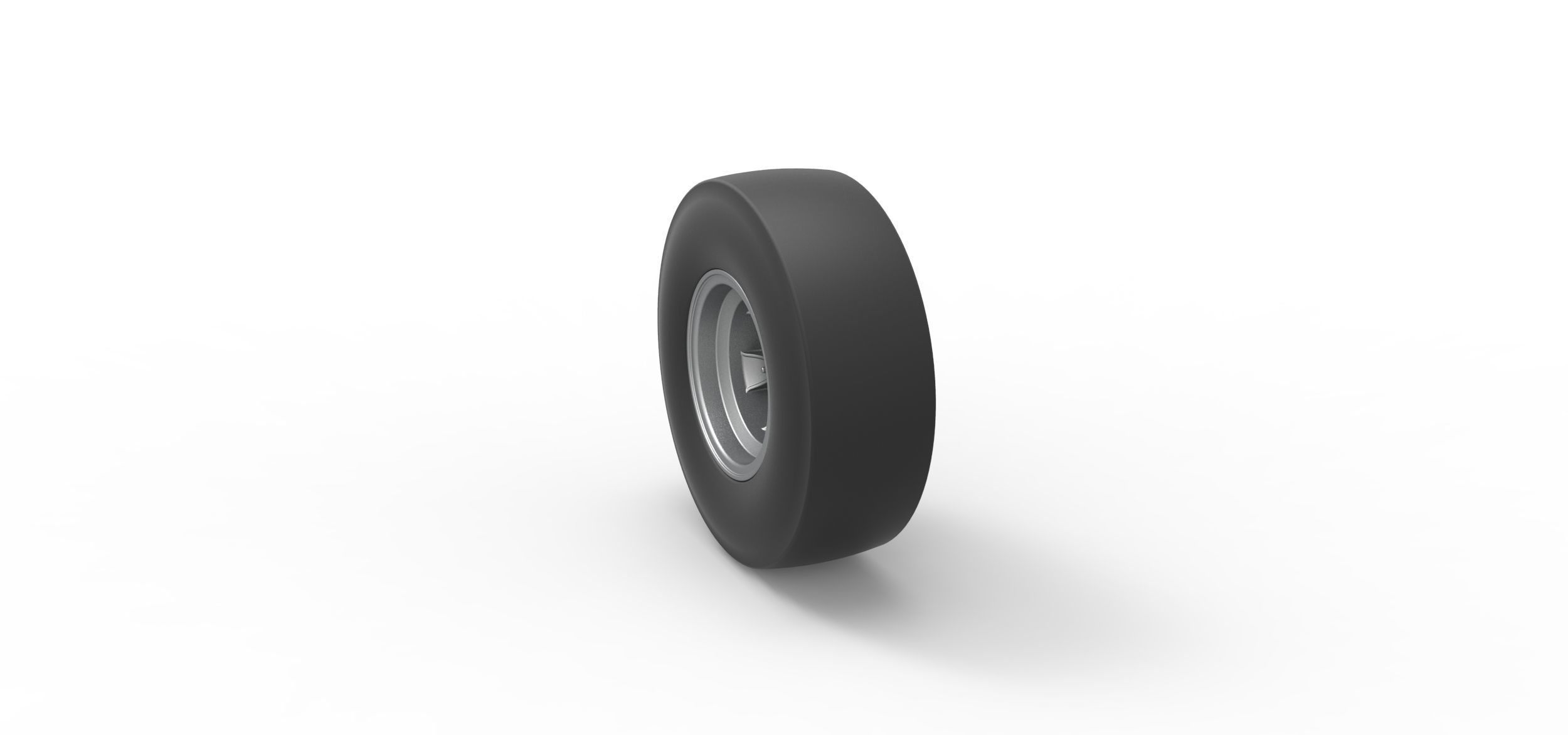 Rear wheel of vintage dragster Scale 1 to 25 3D print model_7