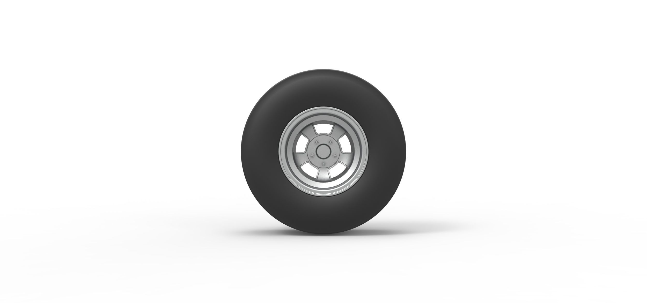 Rear wheel of vintage dragster Scale 1 to 25 3D print model_4