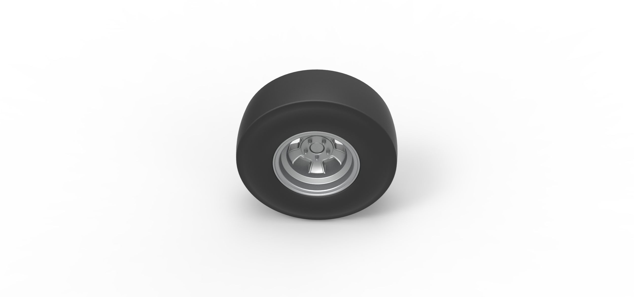 Rear wheel of vintage dragster Scale 1 to 25 3D print model_5