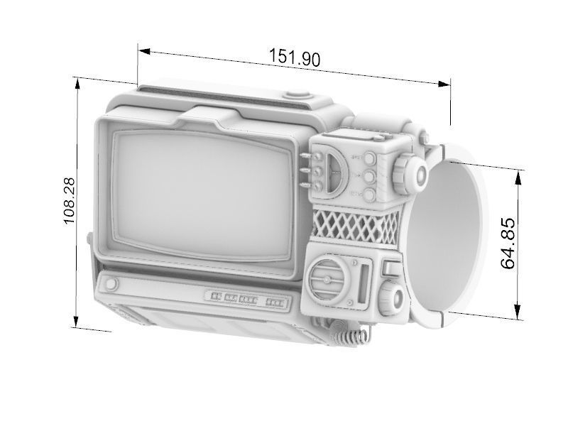 FALLOUT PIPBOY2000LIKE 3D model 3D printable | CGTrader