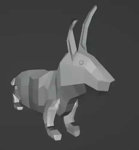 rabbit lowpoly
