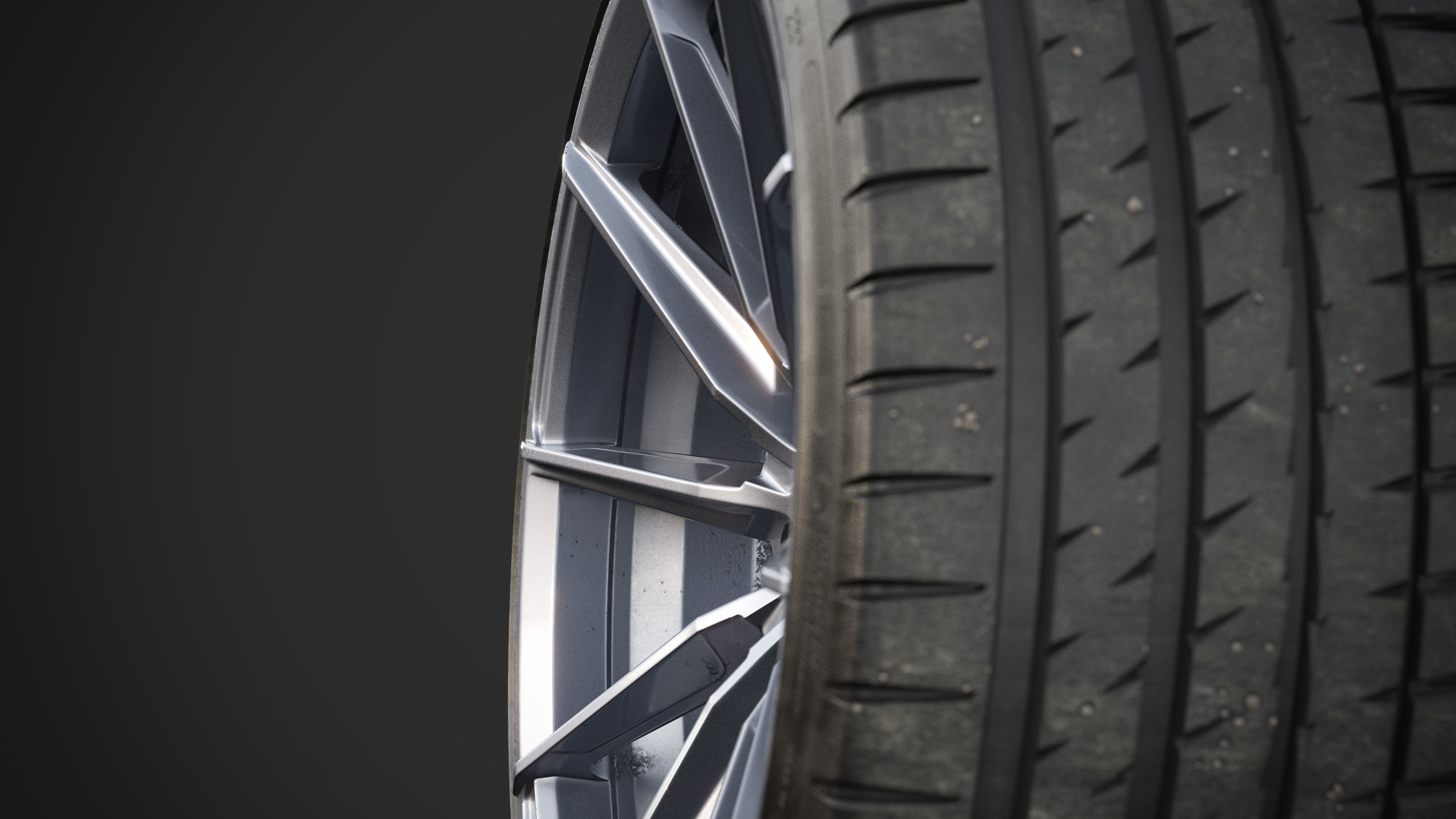 Rim WheelForce CF3-FF R Tire Michelin Pilot Sport 4 Low-poly 3D model_14