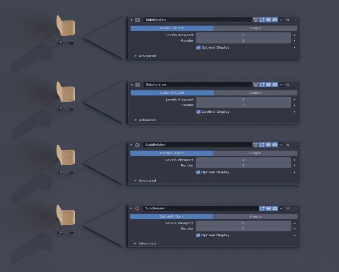 Wooden Shell Chair 3D model_10