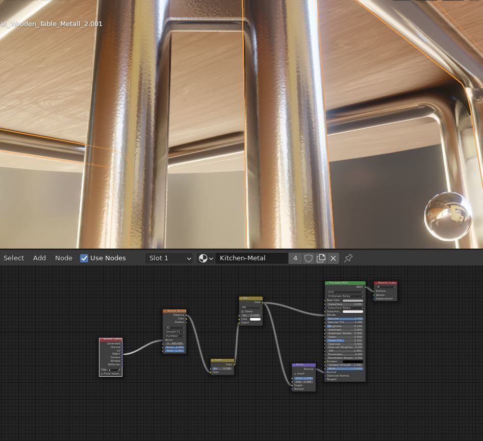  Wooden Shell Chair And Metal Base Oval Wood Table 3D Model Collection_40