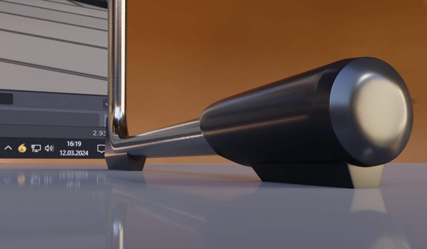  Wooden Shell Chair And Metal Base Oval Wood Table 3D Model Collection_17