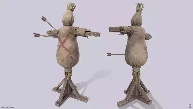 Training dummy Low-poly 3D model