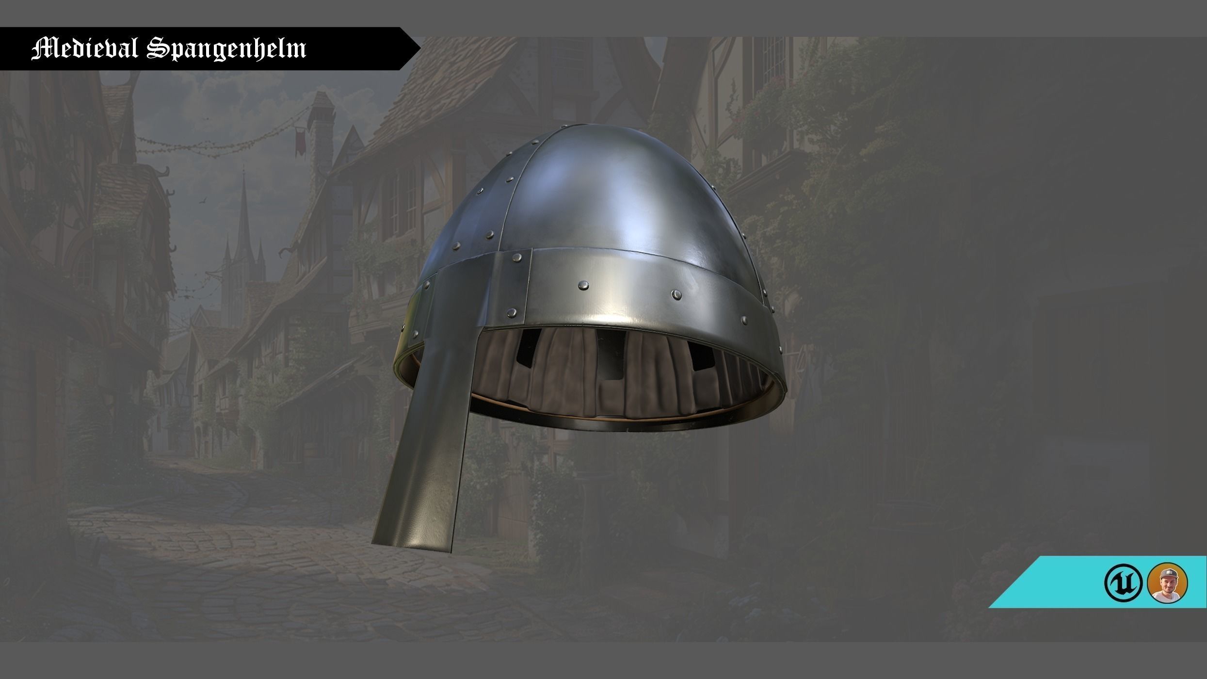 Nordic Spangenhelm - For Metahuman Low-poly 3D model_5