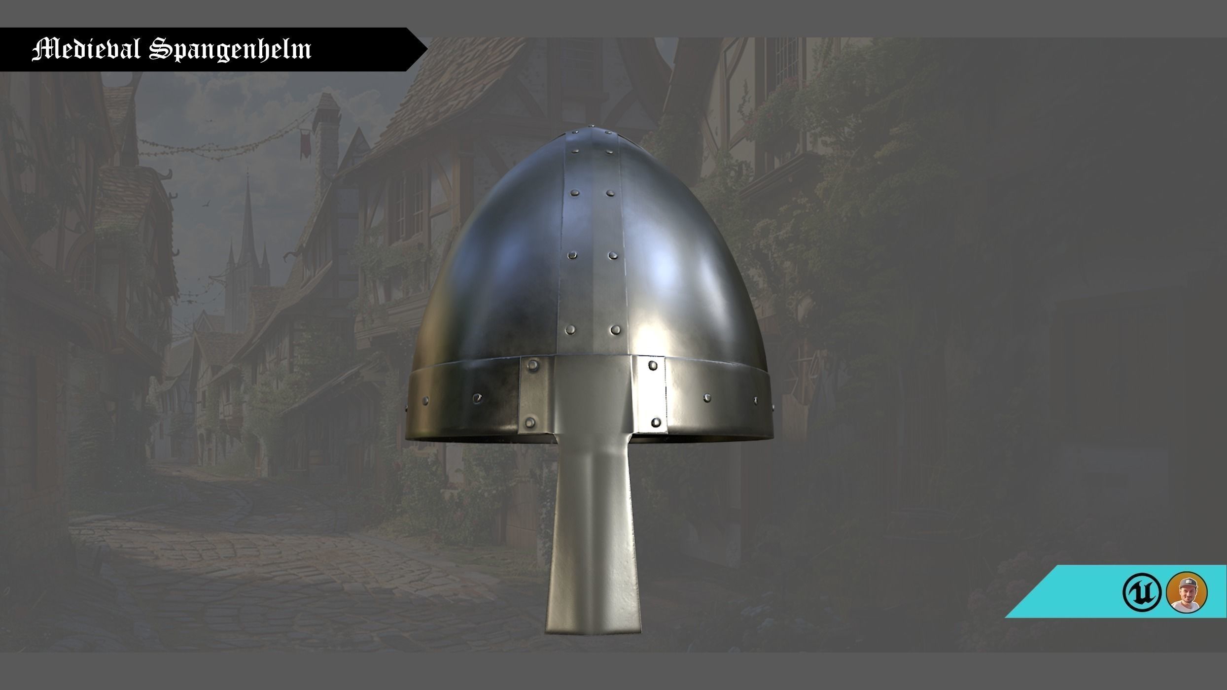Nordic Spangenhelm - For Metahuman Low-poly 3D model_2