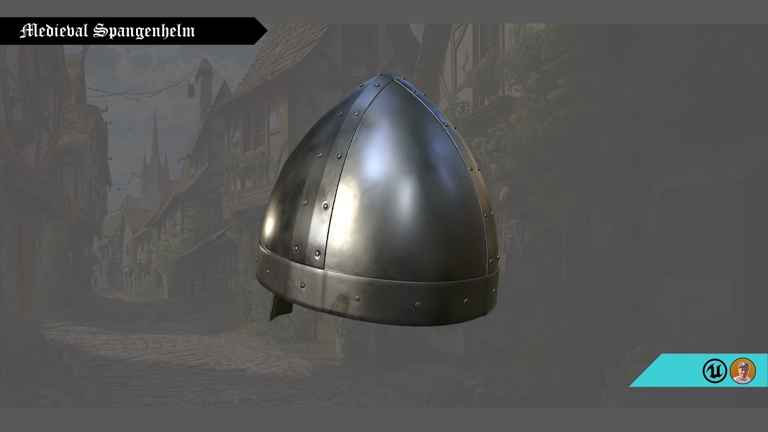 Nordic Spangenhelm - For Metahuman Low-poly 3D model_4