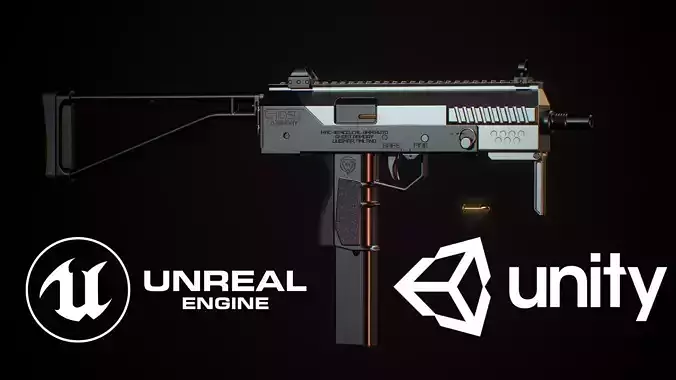 MAC-10 Custom Low-poly 3D model