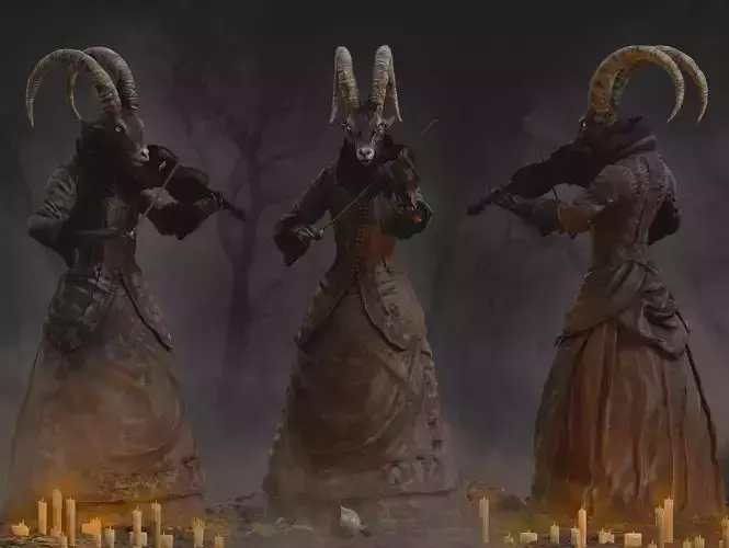 Demon Elizda Low-poly 3D model