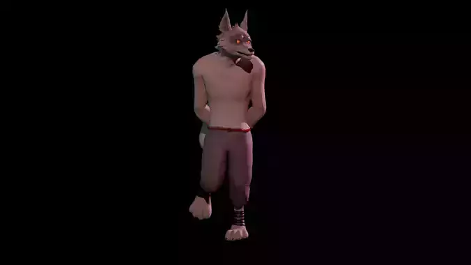 wolf puss in boots retopoed textured