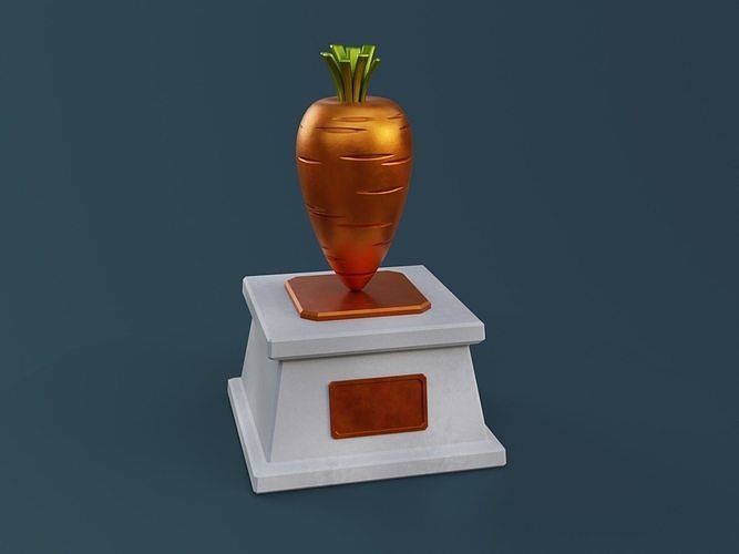 Carrot Monument Low-poly 3D model