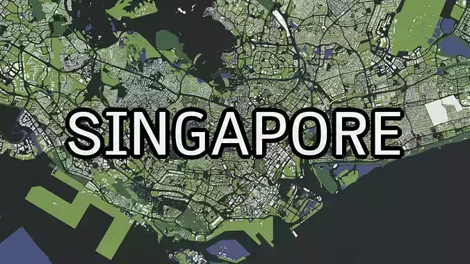 Singapore - city and mass buildings 3D model