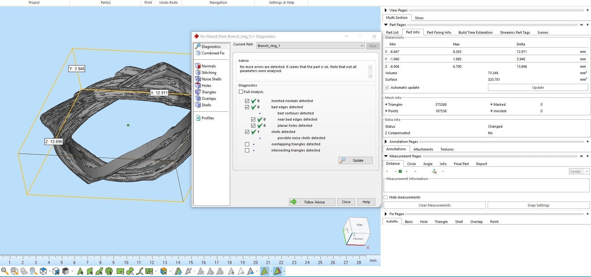 Branch tree ring 3D print model_5