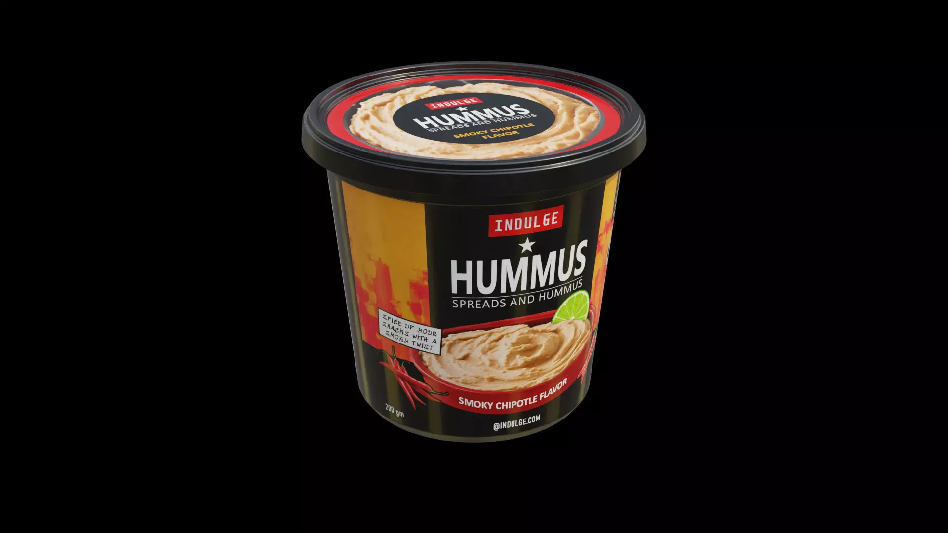 Hummus Low-poly 3D model_0