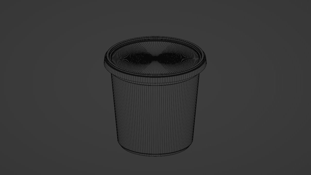 Hummus Low-poly 3D model_3