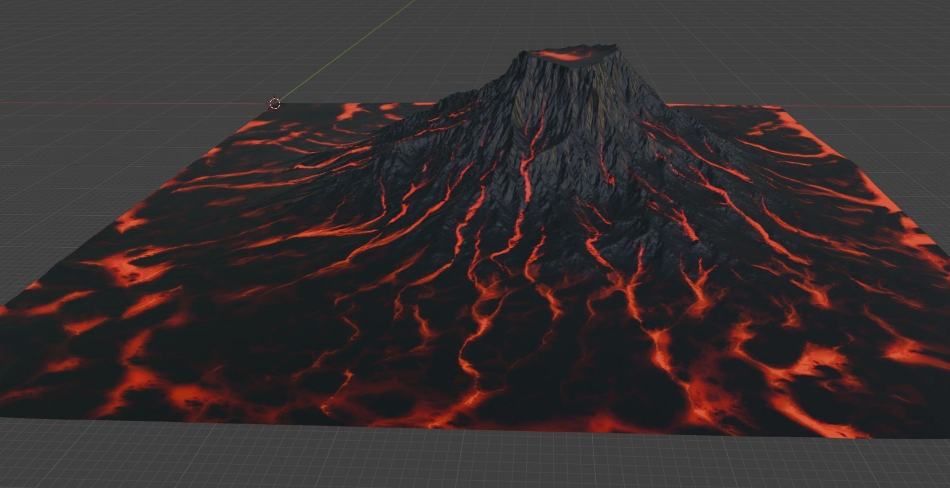 Volcano Terrain 2 3D model_1
