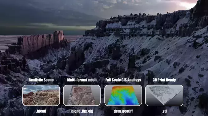 Bryce Canyon a Secluded Sight Multipurpose 3D Model  3D model