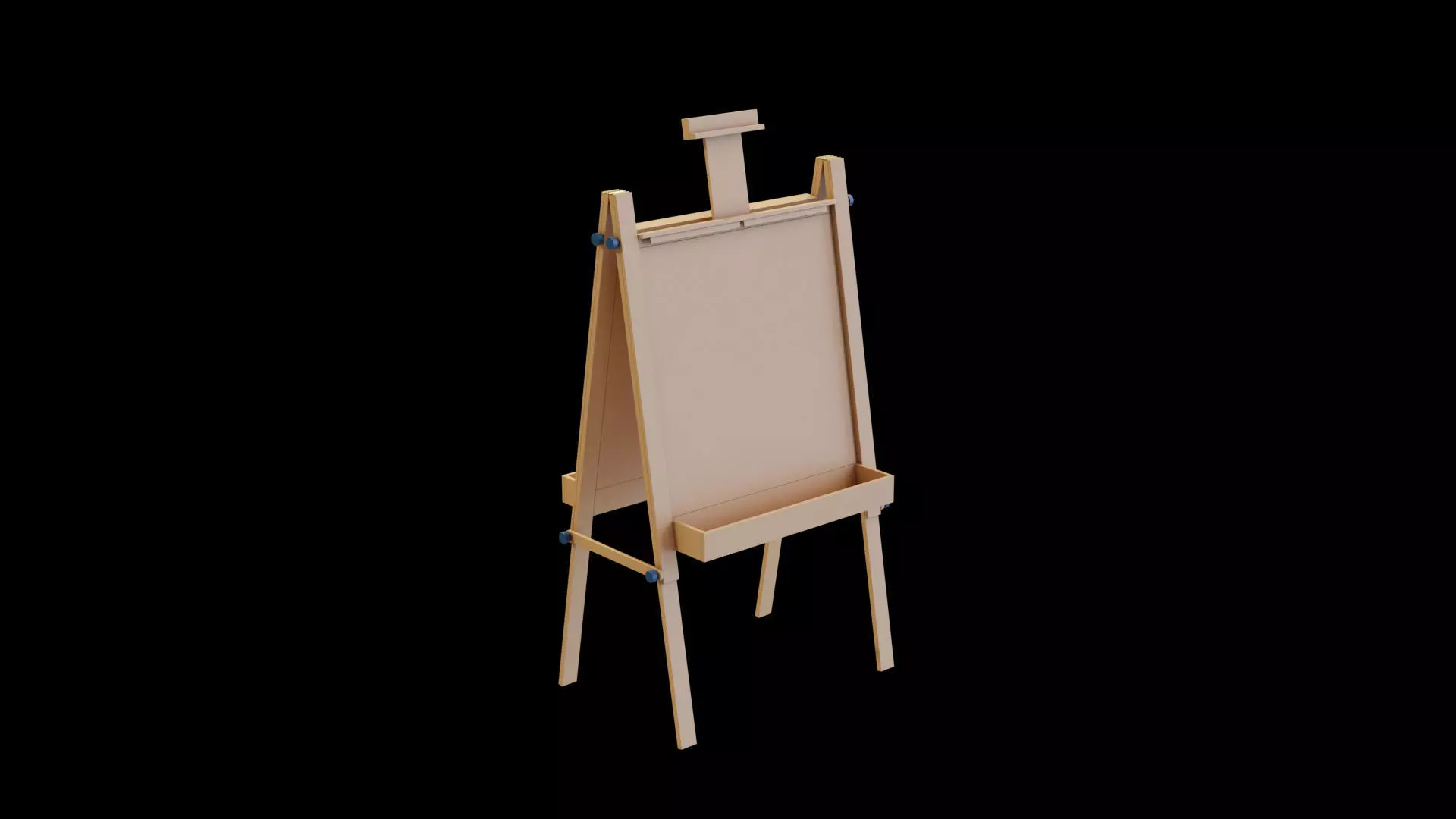 Art Easel Low-poly 3D model_0