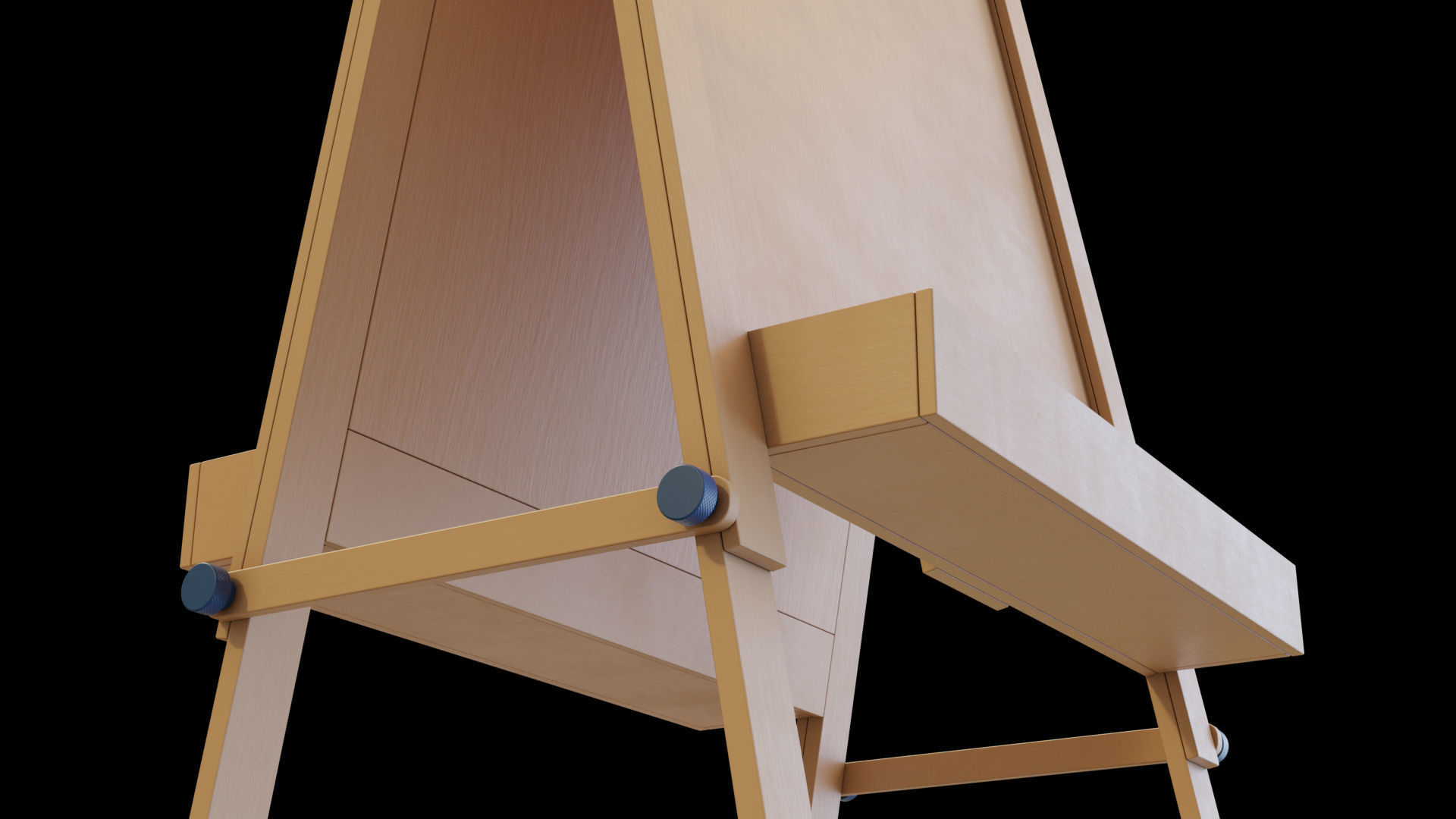 Art Easel Low-poly 3D model_3