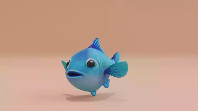 Baby Fish Cute Blue