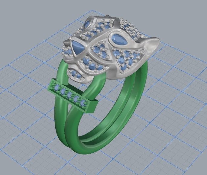  PANTHERE DE CARTIER Ring 3D print model_6