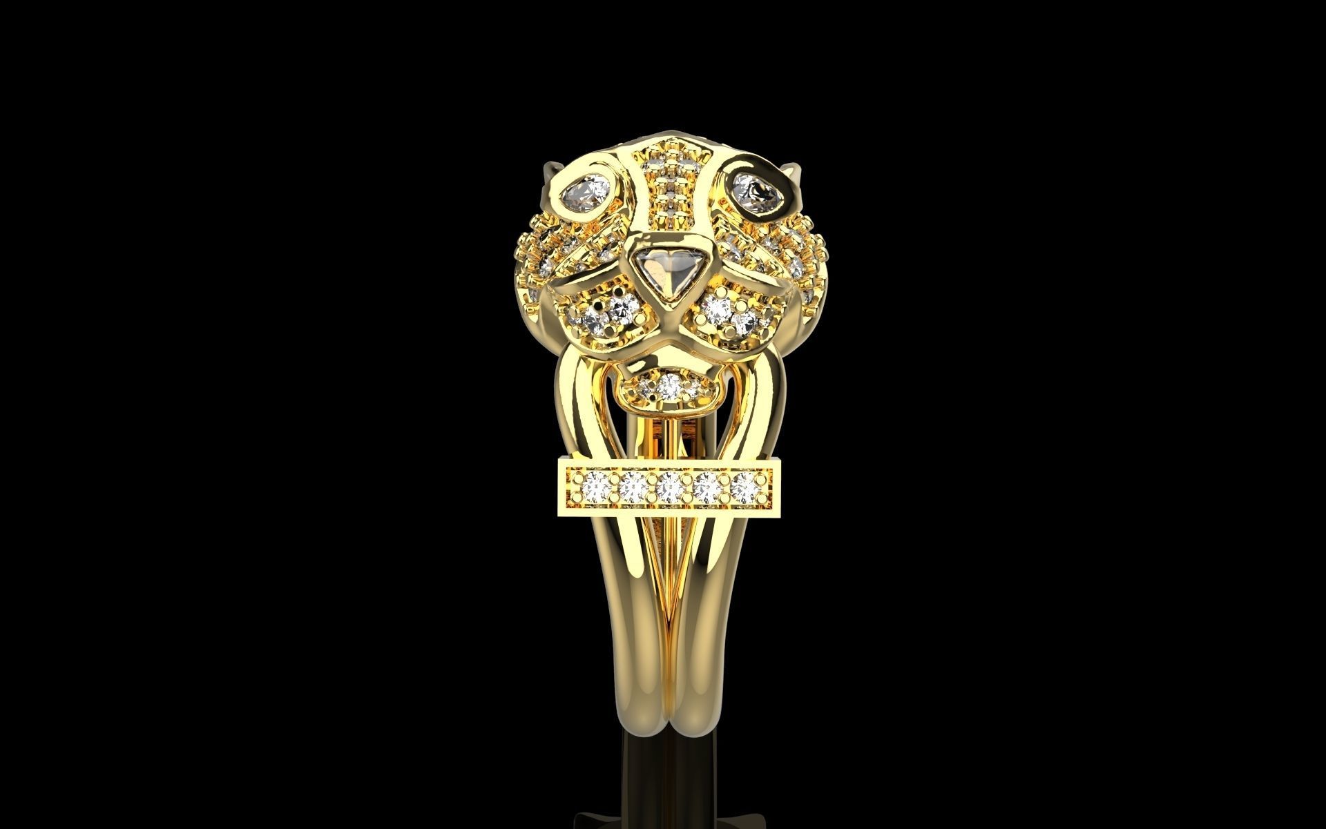  PANTHERE DE CARTIER Ring 3D print model_3