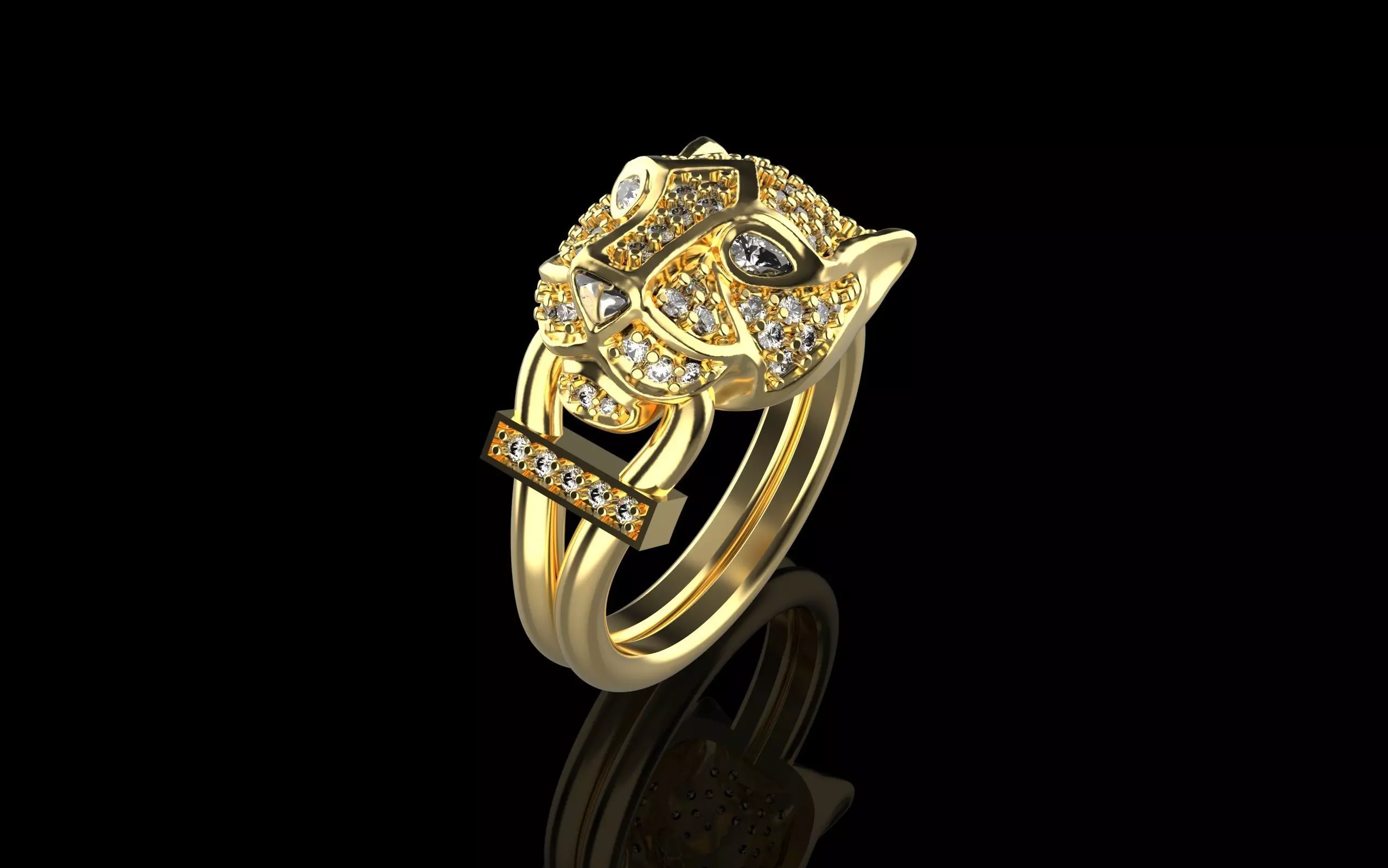  PANTHERE DE CARTIER Ring 3D print model_0