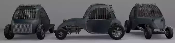 Antic Car Low-poly 3D model