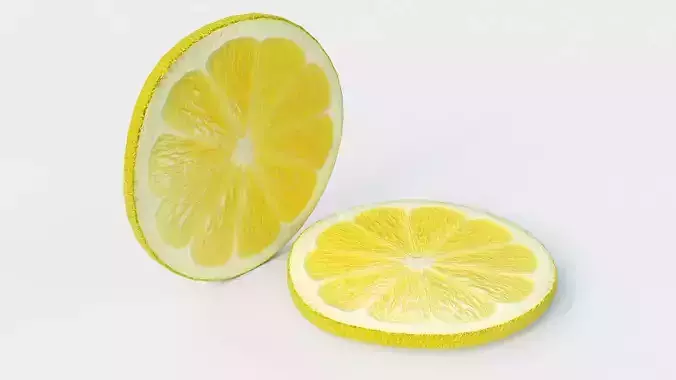 Lemon Half 3D Model - Blender Cycles Render Low-poly 3D model