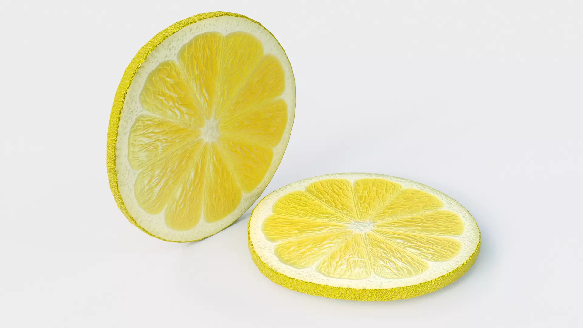 Lemon Half 3D Model - Blender Cycles Render Low-poly 3D model